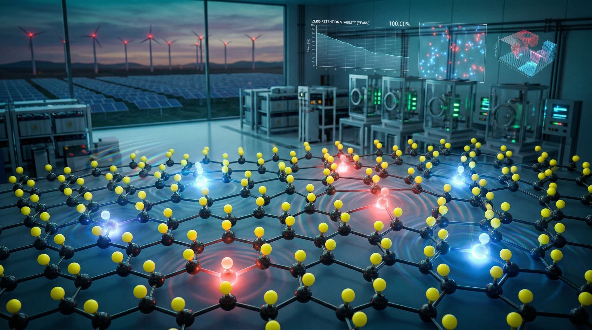 Zero-Energy Atomic Memory Hits 447 TB/cm² on Fluorographane