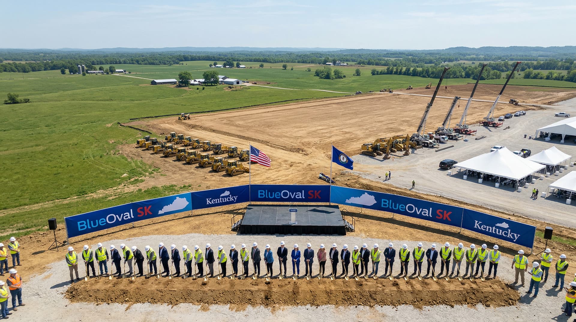 Ford and SK On Break Ground on Kentucky EV Battery Megafactory